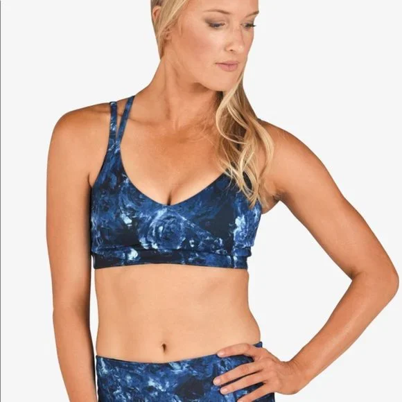 Glyder Strappy Patterned Sports Bra - Picture 8 of 9